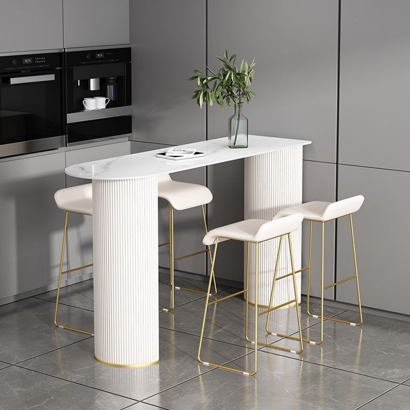 Modern 1/2/5 Pieces Bar Table Stone Counter Table with High Stools for Dining Room Clearhalo 'Bar Furniture' 'furn' 'furn_home_bar_bar_sets' 'Furniture' 'Home Bars & Bar Sets' 'home_bar_bar_sets' 'Kitchen & Dining Furniture' 1200x1200_b6d0c612-f88f-4074-9f1b-39da3db9fe0e