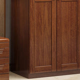 Traditional Walnut Wood Storage Cabinet Brown Cabinet for Home