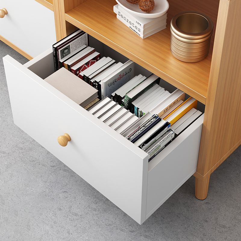 Modern Solid Wood Bookcase 20-inch Standard Bookshelf for Home - Clearhalo