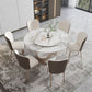 Modern 1/4/5/7 Pieces Dinette Set with White Sintered Stone Round Dining Table Set Clearhalo 'Dining Room Sets' 'Dining Tables & Seating' 'dining_room_set' 'furn' 'furn_dining_room_set' 'Furniture' 'furniture_dining_room_set' 'Kitchen & Dining Furniture' 1200x1200_b6d3066a-2853-4a04-bfe0-b51489ba1d27