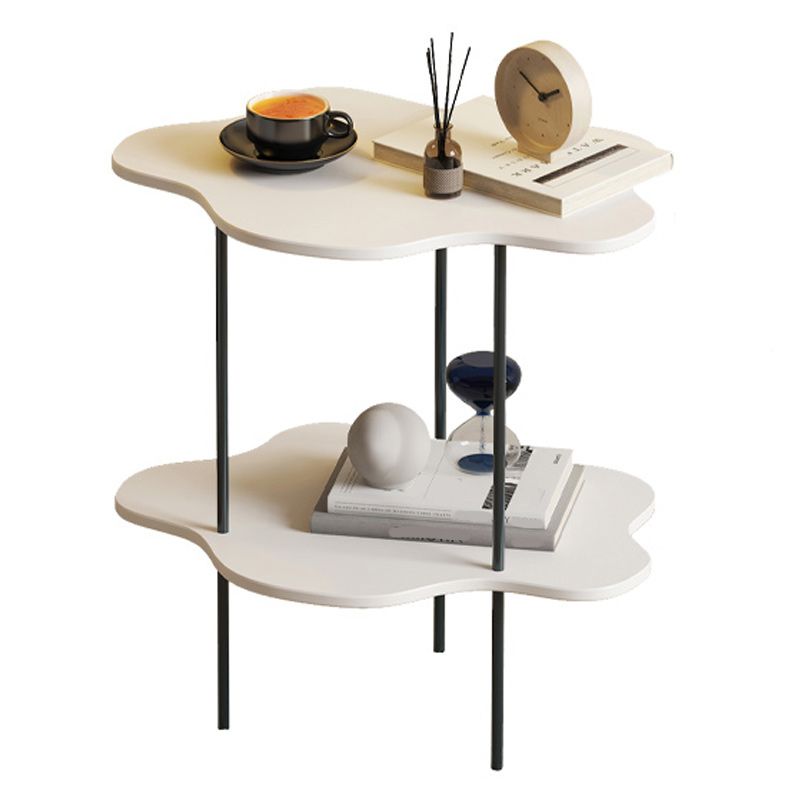 19"H Contemporary Corner Table Double Tier Accent Side Table Clearhalo 'Coffee & Accent Tables' 'End & Side Tables' 'end_side_tables' 'furn' 'furn_end_side_tables' 'Furniture' 'Living Room Furniture' 1200x1200_b6d41e3d-536a-4d7d-90c3-b732e261d906