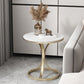 21.6 "Tall Pedestal End Table Modern Stone Top Side Table for Living Room