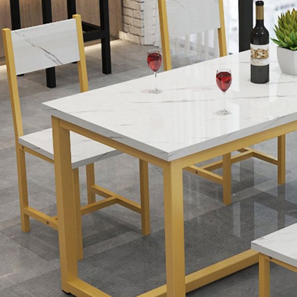 1/2/3/5 piezas de forma rectangular mesa de comedor y silla