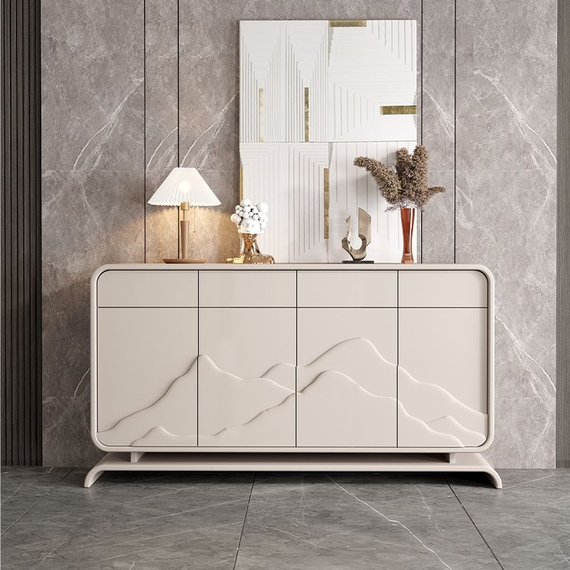 Modern Standard Cabinet White Drawers Included Accent Cabinet