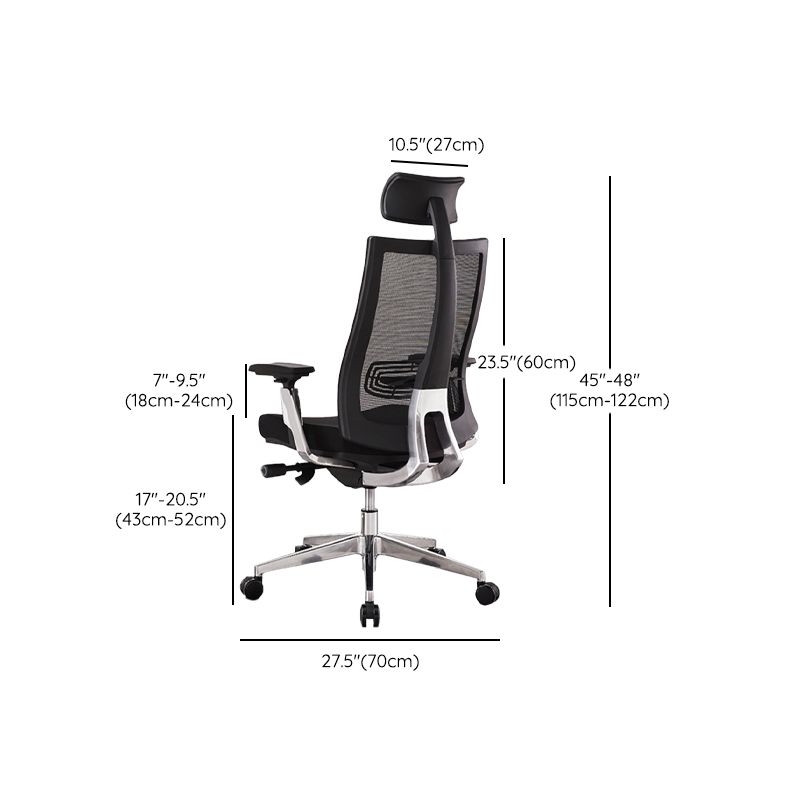Removable Arms Desk Chair Modern Ergonomic No Distressing Office Chair with Wheels Clearhalo 'furn' 'furn_office_chair' 'Furniture' 'Office Chairs' 'Office Furniture' 'office_chair' 1200x1200_b6d78091-7f36-448b-abb3-d1afd1a97641