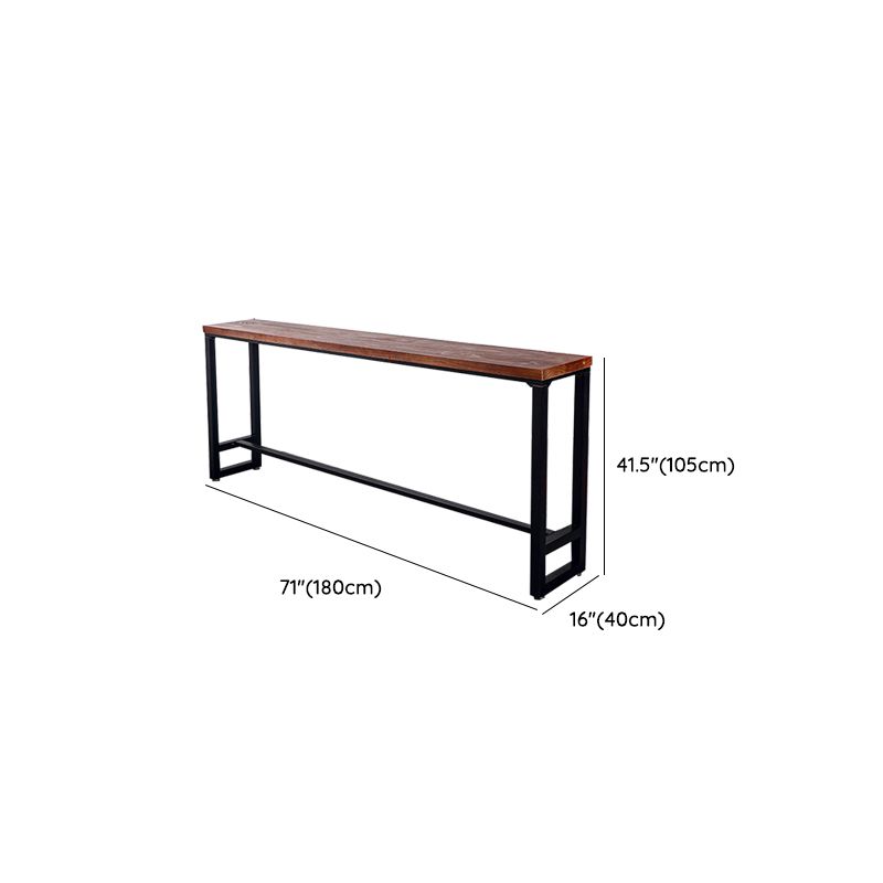 Modern Bar-Height Table Solid Wood Top Bistro Table for Patio Use Clearhalo 'Bar Furniture' 'Bar Tables' 'bar_tables' 'furn' 'furn_bar_tables' 'Furniture' 'Kitchen & Dining Furniture' 1200x1200_b6dcd281-1bb6-47cc-8842-abf4e9dc62a4