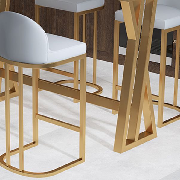 Glam Rectangle Pub Table Set 1/2/5 Pieces Faux Marble Pub Set for Indoor Clearhalo 'Bar Furniture' 'furn' 'furn_home_bar_bar_sets' 'Furniture' 'Home Bars & Bar Sets' 'home_bar_bar_sets' 'Kitchen & Dining Furniture' 1200x1200_b6dd1698-a7d2-4012-a25f-a3c29ccafcc8