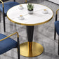 Traditional Luxury Dining Table Round Stone Dinner Table with Metal Base Clearhalo ' dining_table' 'Dining Tables & Seating' 'Dining Tables' 'furn' 'furn_dining_table' 'Furniture' 'furniture_dining_table' 'Kitchen & Dining Furniture' 'kitchen&dining_furn' 'kitchen' 'kitchen_dining_table' 1200x1200_b6ddabfb-f4b0-40d6-9374-e0ea47e3b181