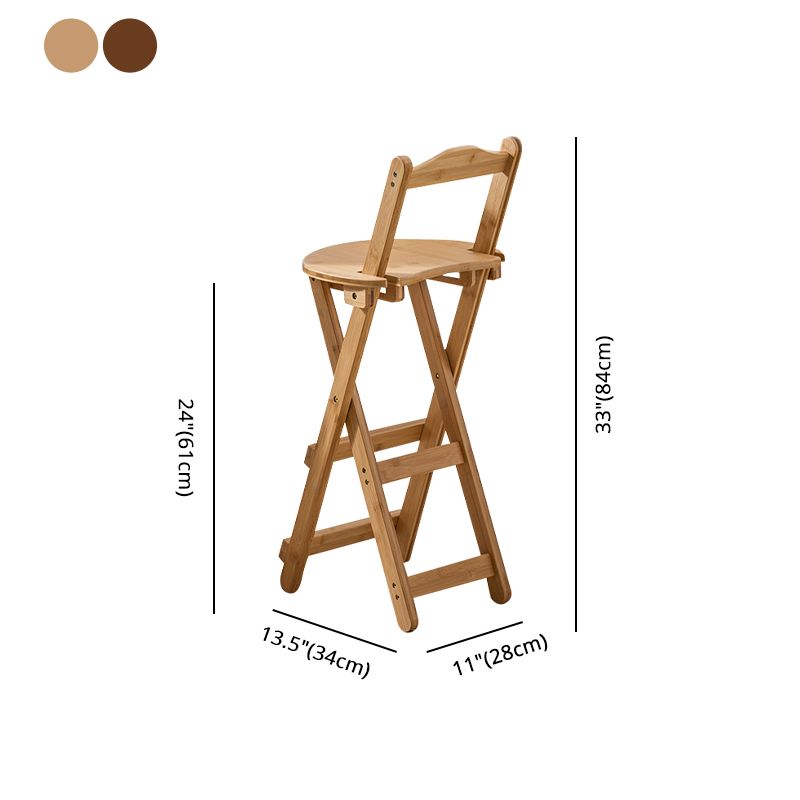 Folding Wood Counter-height Stool Round Low Back Modern Arm Less Stool Clearhalo 'Bar Furniture' 'Bar Stools' 'bar_stools' 'furn' 'furn_bar_stools' 'furniture_bar_stools' 'Kitchen & Dining Furniture' 'kitchen&dining_furn' 'kitchen' 'kitchen_furn' Furniture' 1200x1200_b6de675b-efd0-4780-bdb1-fb65d0176c5a
