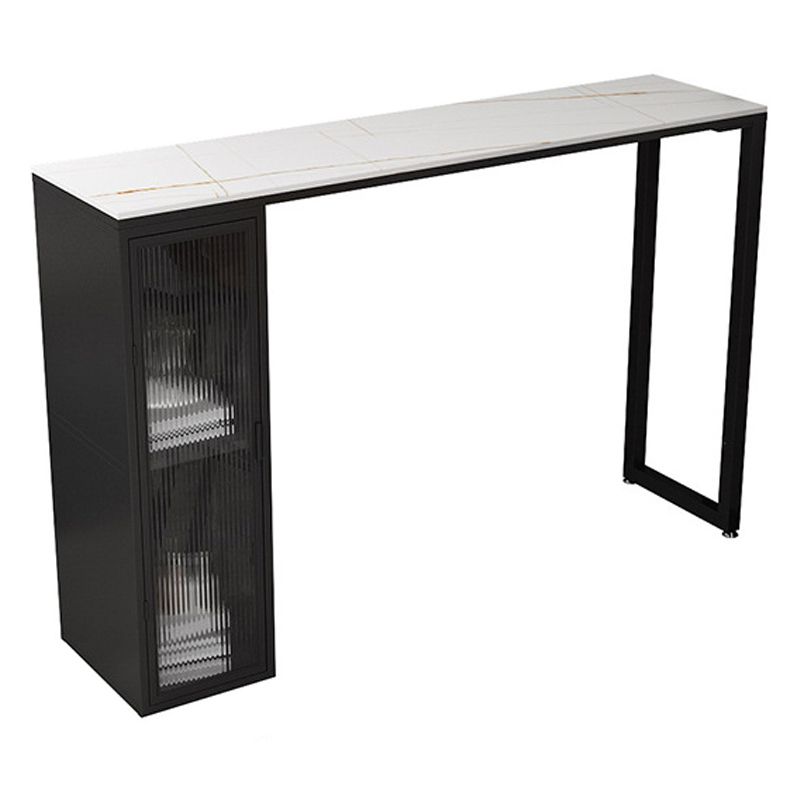 Contemporary Style Bar Counter Table Sintered Stone Table for Kitchen Clearhalo 'Bar Furniture' 'Bar Tables' 'bar_tables' 'furn' 'furn_bar_tables' 'Furniture' 'Kitchen & Dining Furniture' 1200x1200_b6deff2a-a2f6-46a4-b58d-3eb7ffc4a48e