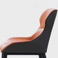 Silla lateral de ala de la sala de conferencias modernas silla de comedor de cuero