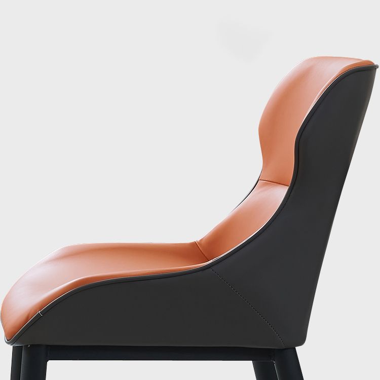 Silla lateral de ala de la sala de conferencias modernas silla de comedor de cuero