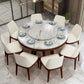 Simplicity Home Sintered Stone Dining Table Round Shape Table with Solid Wood Base Clearhalo ' dining_table' 'Dining Tables & Seating' 'Dining Tables' 'furn' 'furn_dining_table' 'Furniture' 'furniture_dining_table' 'Kitchen & Dining Furniture' 'kitchen&dining_furn' 'kitchen' 'kitchen_dining_table' 1200x1200_b6dffc4e-c1c7-49cc-b1ec-7a9732c98c1c