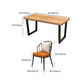 Acabado natural Juego de mesa de comedor de madera sólida 1/4/5 PCS Industrial Dinette Set