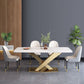 Traditional Luxury Rectangle Dining Site Table Stone Dining Room Dinette Table Clearhalo ' dining_table' 'Dining Tables & Seating' 'Dining Tables' 'furn' 'furn_dining_table' 'Furniture' 'furniture_dining_table' 'Kitchen & Dining Furniture' 'kitchen&dining_furn' 'kitchen' 'kitchen_dining_table' 1200x1200_b6e0e499-05a9-4b87-9a38-65e27f71f2b6