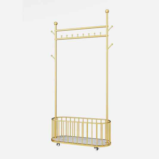 Luxueux cintre de couche métallique couleur couleur crochets debout cordage de moteur de conception