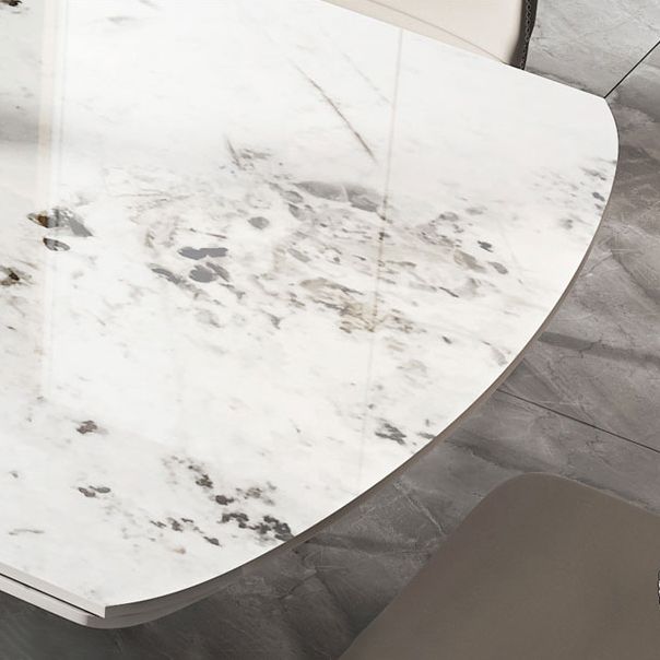 1/4/5/7 Pieces Dining Set Modern Sintered Stone Dining Table and Leather Chairs Dining Set Clearhalo 'Dining Room Sets' 'Dining Tables & Seating' 'dining_room_set' 'furn' 'furn_dining_room_set' 'Furniture' 'furniture_dining_room_set' 'Kitchen & Dining Furniture' 'kitchen&dining_furn' 'kitchen' 1200x1200_b6e1f3fa-76c8-414d-b4b9-b6da16be47af