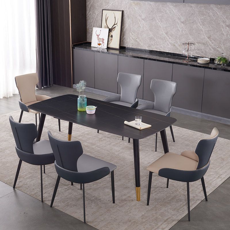 Dining Room Industrial Arm Chair Upholstered Wingback Dining Chairs Clearhalo 'Dining Chairs' 'Dining Tables & Seating' 'dining_chair' 'furn' 'furn_dining_chair' 'Furniture' 'Kitchen & Dining Furniture' 1200x1200_b6e2e04e-0820-4079-b01f-9fd170c03648