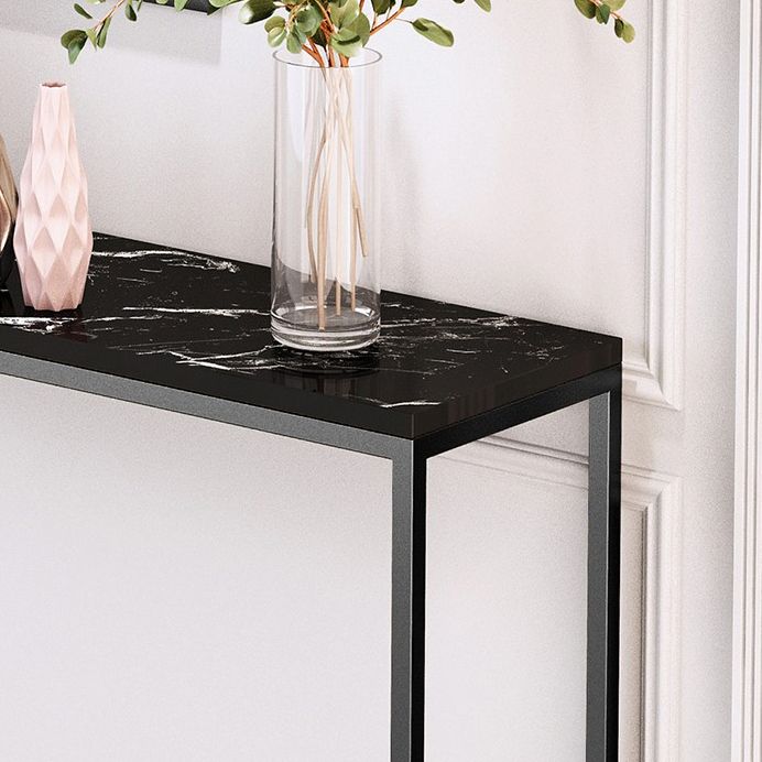 11 "W Console Console Console Tavolo di accento rettangolo di pietra