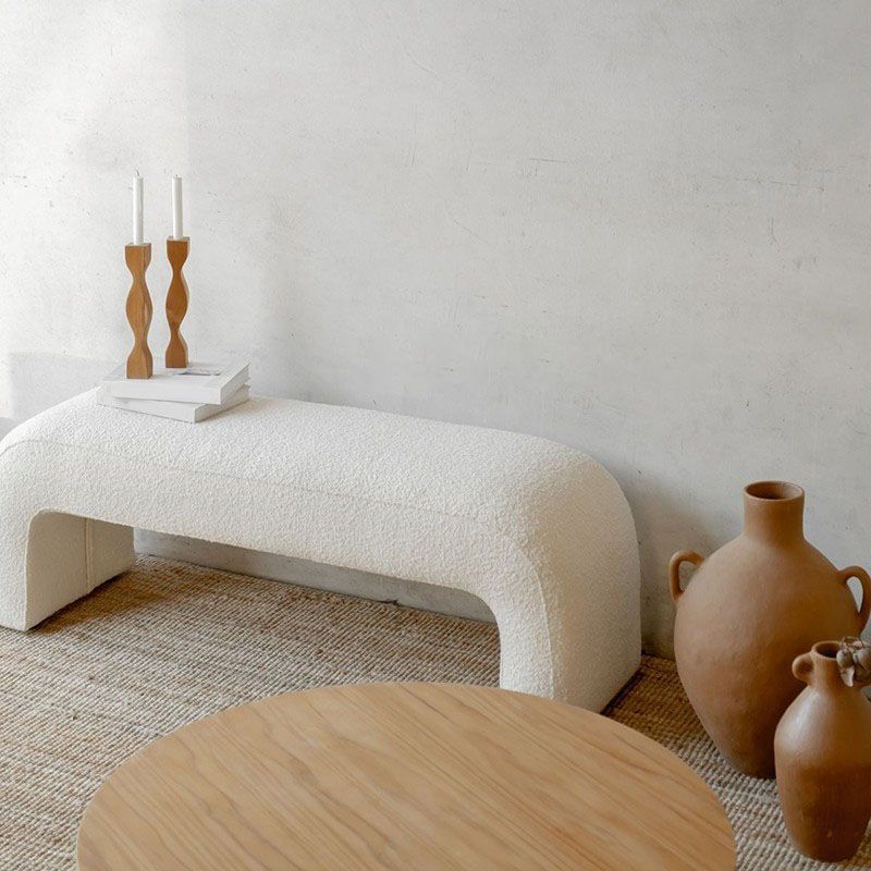 Bedroom Bench Modern Rectangle Seating Bench with Upholstered , 13.65-inch W Clearhalo 'Benches' 'Chairs & Seating' 'furn' 'furn_benches' 'Furniture' 'Living Room Furniture' 1200x1200_b6e5d82c-82c1-4e2c-9262-ff51c5c96765