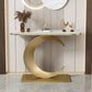 Tavolino console con console antico console con console glam di mezza luna