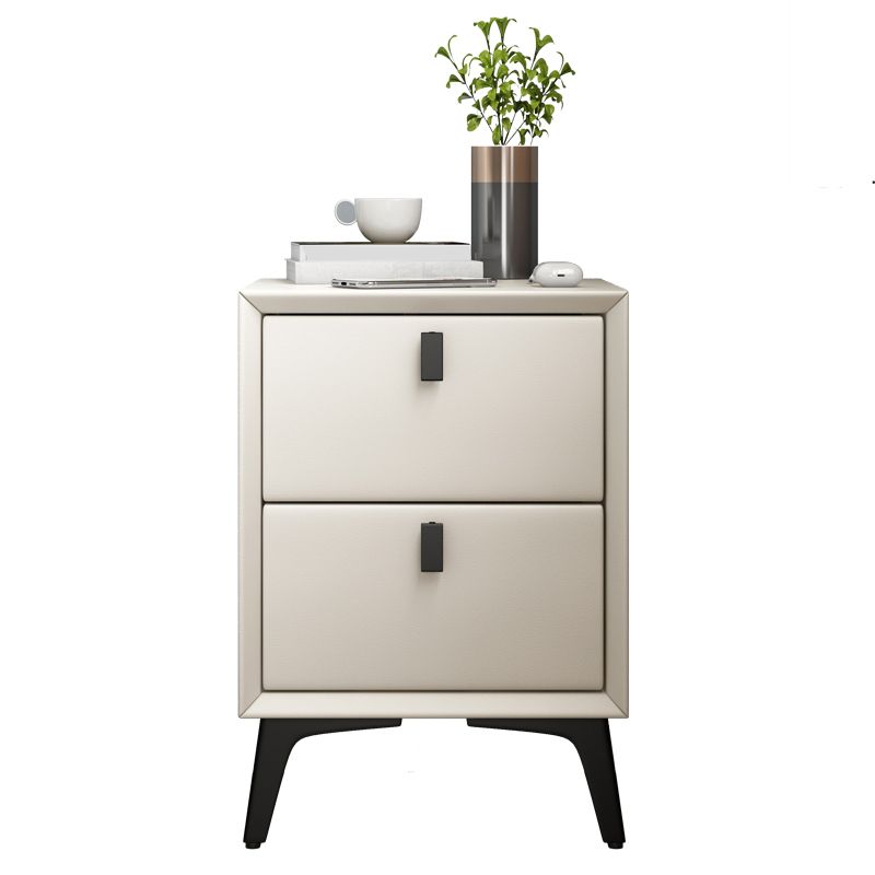 Passe de nuit en faux cuir moderne 2 pattes en bois massif de 2 dessins inclus la table de nuit