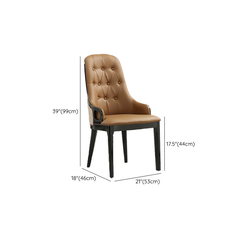 Contemporary Kitchen Dining Side Chair Upholstered Arm Chair Clearhalo 'Dining Chairs' 'Dining Tables & Seating' 'dining_chair' 'furn' 'furn_dining_chair' 'Furniture' 'Kitchen & Dining Furniture' 1200x1200_b6ea5473-4bd3-41d0-8c37-192b7b8a467e