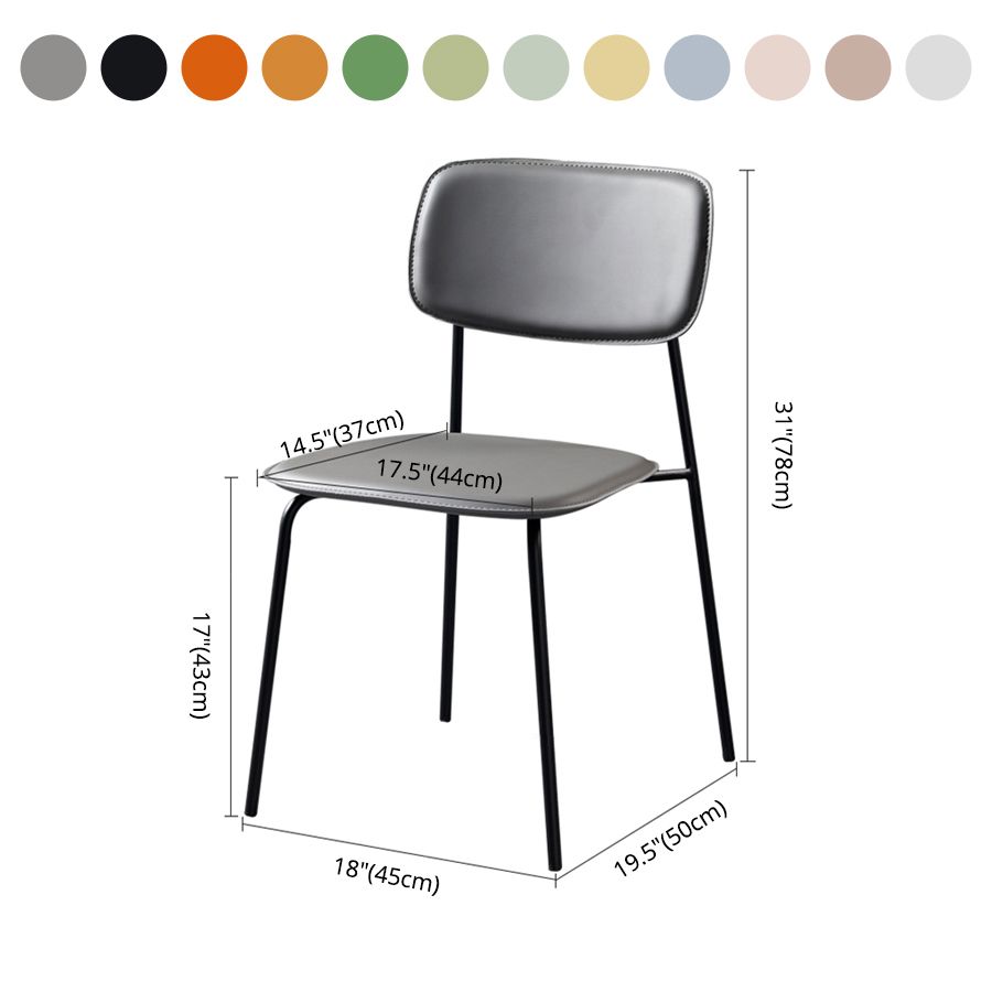 Contemporary Metal Dining Room Chairs Armless Open Back Dining Chair for Home Use Clearhalo ' kitchen&dining_furn' 'Dining Chairs' 'Dining Tables & Seating' 'dining_chair' 'furn' 'furn_dining_chair' 'Furniture' 'furniture_dining_chair' 'Kitchen & Dining Furniture' 'kitchen' 1200x1200_b6eb444e-25a2-49e0-b529-acd0fea72c6f