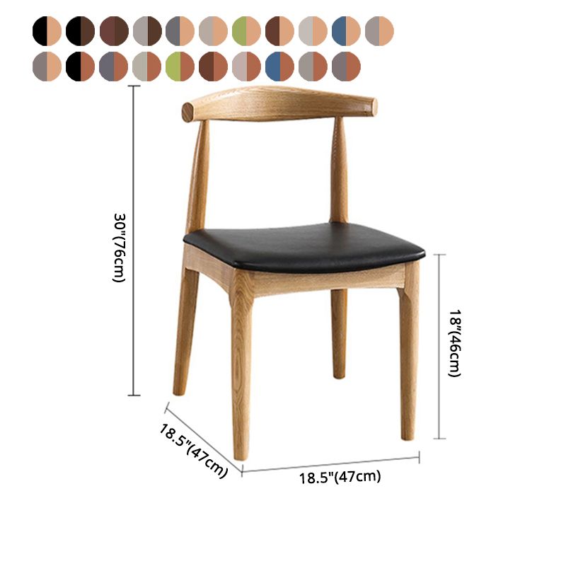 Scandinavian Open Back Side Chair Matte Finish Upholstered Dining Chair Clearhalo ' kitchen&dining_furn' 'Dining Chairs' 'Dining Tables & Seating' 'dining_chair' 'furn' 'furn_dining_chair' 'Furniture' 'furniture_dining_chair' 'Kitchen & Dining Furniture' 'kitchen' 1200x1200_b6ebdbd5-c7c5-4056-8fce-a1a9ee89cfc7