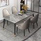 Rectangle Black Base Dining Table Modern Stone Table for Dining Room Use Clearhalo 'Dining Tables & Seating' 'Dining Tables' 'dining_table' 'furn' 'furn_dining_table' 'Furniture' 'Kitchen & Dining Furniture' 1200x1200_b6ec0afe-d7a8-4772-8f9c-1719f4e08055