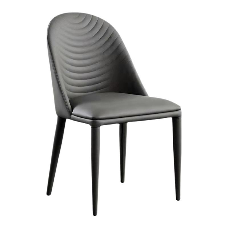 Metal Base Indoor Dining Chair 19'' Wide Parsons Leather Chair for Restaurant Clearhalo ' kitchen&dining_furn' 'Dining Chairs' 'Dining Tables & Seating' 'dining_chair' 'furn' 'furn_dining_chair' 'Furniture' 'furniture_dining_chair' 'Kitchen & Dining Furniture' 'kitchen' 1200x1200_b6ec987f-1689-44c8-b944-0d47f1b0e371