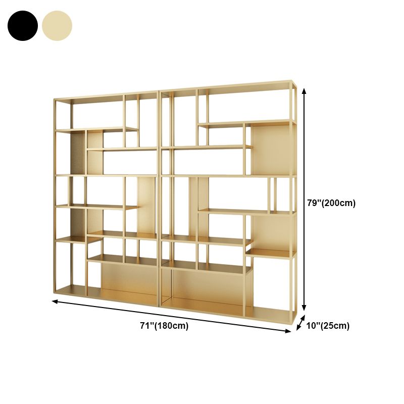Modern Style Metal Bookshelf Open Etagere Shelf Bookcase for Office Clearhalo 'Bookcases' 'Furniture' 'furniture_bookcases' 'kitchen' 'kitchen_bookcases' 'Living Room Furniture' 'Office Furniture' 1200x1200_b6ed42b9-bf10-4b29-9620-ecc1ccbf99bf