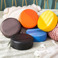Water Resistant Ottoman Solid Color Faux Leather Round Pouf Ottoman