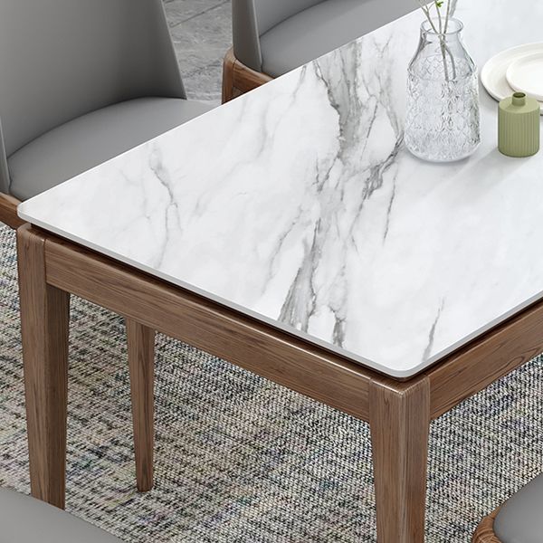 Collezione sala da pranzo in stile Midcentury Collezione Stone 4 gambe Tavolo da pranzo