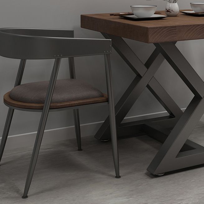 Industrial Square Dining Table Pine Solid Wood Table with Trestle Base Clearhalo ' dining_table' 'Dining Tables & Seating' 'Dining Tables' 'furn' 'furn_dining_table' 'Furniture' 'furniture_dining_table' 'Kitchen & Dining Furniture' 'kitchen&dining_furn' 'kitchen' 'kitchen_dining_table' 1200x1200_b6f39705-8787-4189-acc3-9afd615b664f