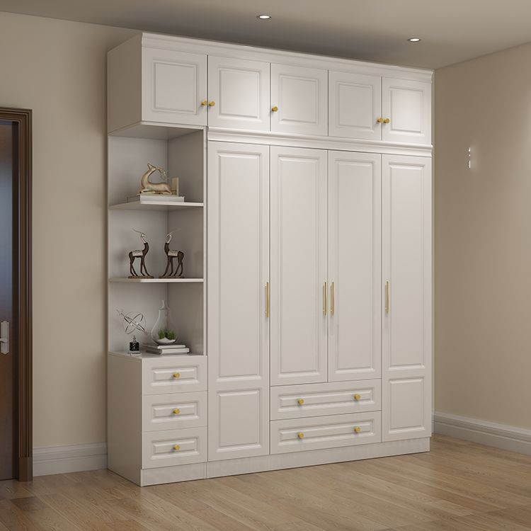 Contemporary Wooden Wardrobe Soft Close Drawer Wardrobe Closet for Bedroom