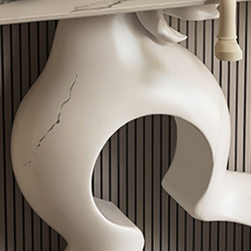 Half Moon Shape Contemporary Console Table White Console Sofa Table