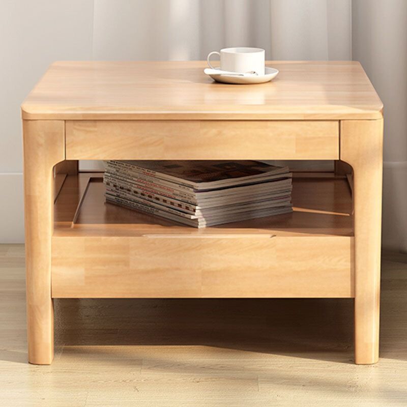 Moderne 23,62 "Wide End Table Sqaure 4 Beins Beizertisch mit 1 Schublade
