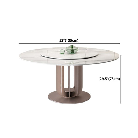 1/4/5/7 Pieces Dining Chairs Set Round Dining Table Set with Sintered Stone Top Clearhalo 'Dining Room Sets' 'Dining Tables & Seating' 'dining_room_set' 'furn' 'furn_dining_room_set' 'Furniture' 'furniture_dining_room_set' 'Kitchen & Dining Furniture' 1200x1200_b6f77fe3-a30f-4955-99bf-088466e2f0a9