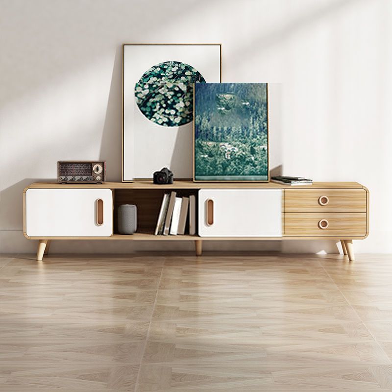 WoodenTV Media Console Moderm TV Stand Console for Living Room Clearhalo 'furn' 'furn_tv_stands_entertainment_centers' 'Furniture' 'Living Room Furniture' 'TV Stands & Entertainment Centers' 'TV Stands & Media Storage Furniture' 'tv_stands_entertainment_centers' 1200x1200_b6f8e60a-f1d4-4aec-88dd-ce6072f8143c