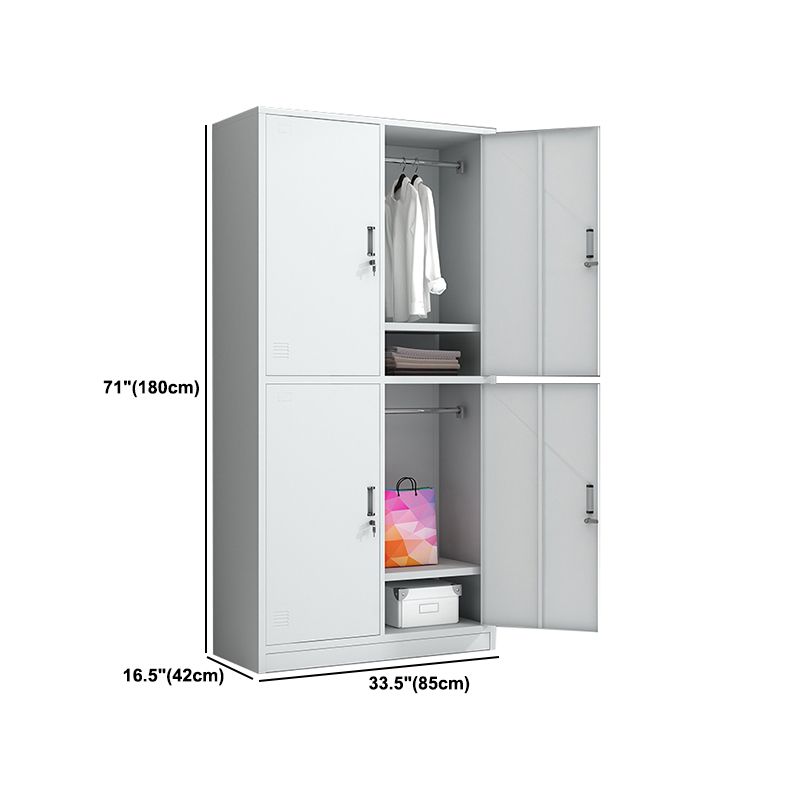 Gabinete de metal blanco para baños gabinete de almacenamiento contemporáneo con puerta con bisagras