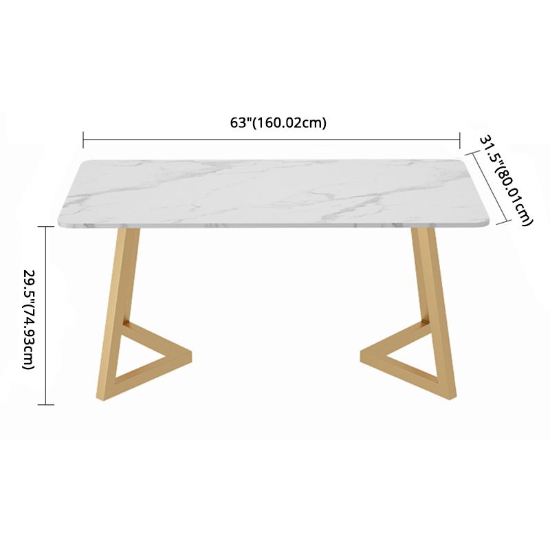 Scandinavian Sintered Stone Dining Table Set with Rectangle Table and Metal Base Home Dining Set Clearhalo 'Dining Room Sets' 'Dining Tables & Seating' 'dining_room_set' 'furn' 'furn_dining_room_set' 'Furniture' 'furniture_dining_room_set' 'Kitchen & Dining Furniture' 'kitchen&dining_furn' 'kitchen' 1200x1200_b6f93405-df2c-49c3-b641-d5edaac9fd11