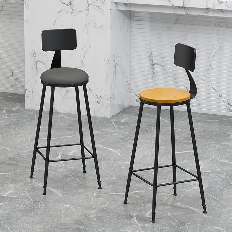 Nordic Iron Low Back Barstool Simple Indoor Tall Stool for Indoor Clearhalo 'Bar Furniture' 'Bar Stools' 'bar_stools' 'furn' 'furn_bar_stools' 'furniture_bar_stools' 'Kitchen & Dining Furniture' 'kitchen&dining_furn' 'kitchen' 'kitchen_furn' Furniture' 1200x1200_b6fb2123-bd0a-4a67-9711-1937b559bbf5