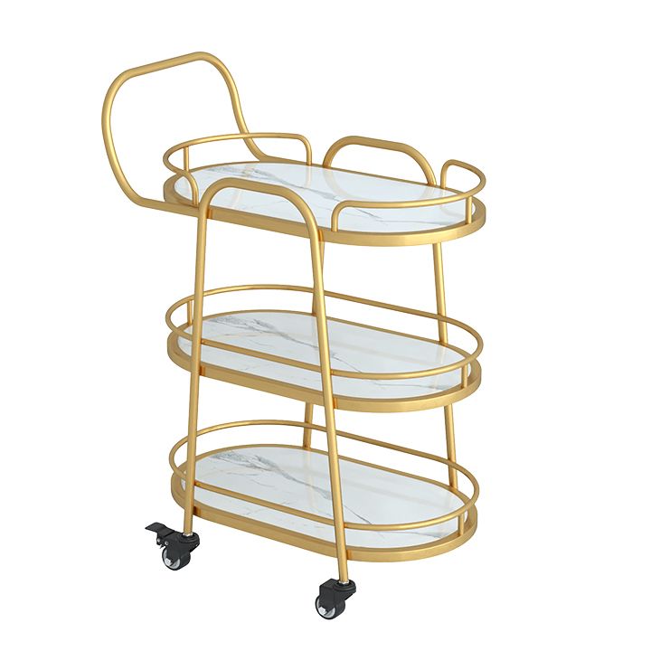 Rolling Contemporary Table Table Stone 33.46 "Tavolo di preparazione alta