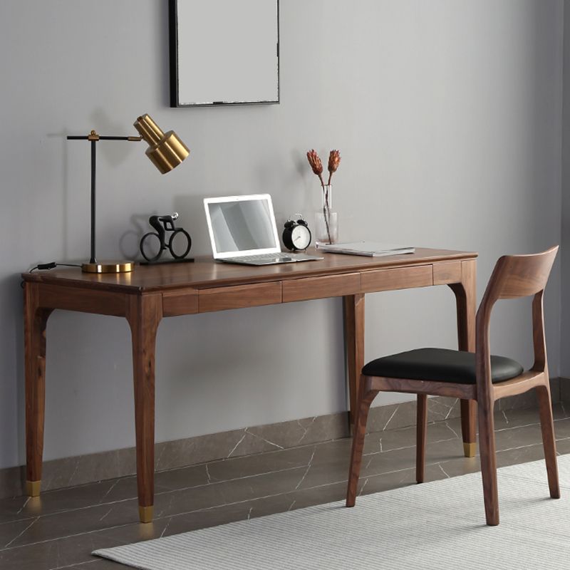 Contemporary Solid Wood Writing Desk Living Room Rectangular Office Desk Clearhalo 'furn' 'furn_office_desk' 'Furniture' 'Office Desks' 'Office Furniture' 'office_desk' 1200x1200_b6fde45d-b787-4d35-b2a6-982ecae37ac7
