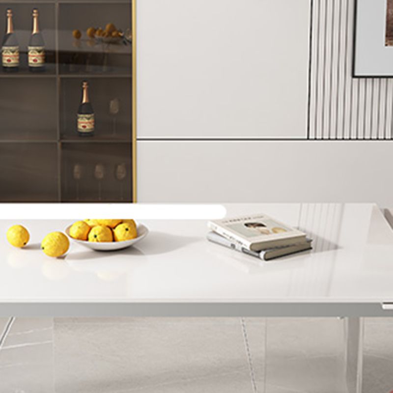 Extendable Dining Table Set 1/4/5/7 Pieces with Acrylic Base Kitchen Furniture Set Clearhalo 'Dining Room Sets' 'Dining Tables & Seating' 'dining_room_set' 'furn' 'furn_dining_room_set' 'Furniture' 'Kitchen & Dining Furniture' 1200x1200_b6fde759-6bd9-42d1-a586-3246e35af79f