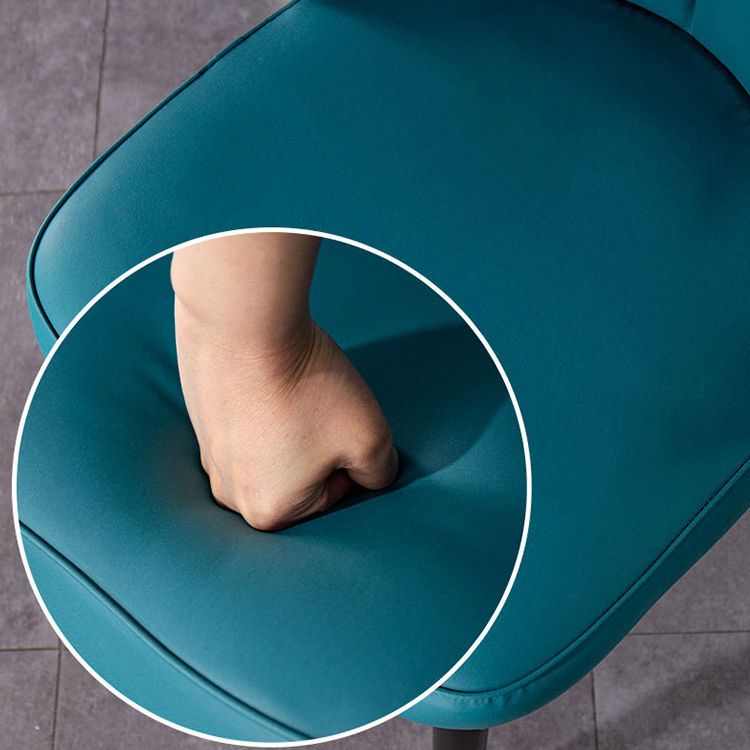 Contemporary Style Kitchen Metal Dining Chairs Dining Wingback Armless Side Chair Clearhalo ' kitchen&dining_furn' 'Dining Chairs' 'Dining Tables & Seating' 'dining_chair' 'furn' 'furn_dining_chair' 'Furniture' 'furniture_dining_chair' 'Kitchen & Dining Furniture' 'kitchen' 1200x1200_b6fe5216-420f-4198-b1c3-357cede5f32c