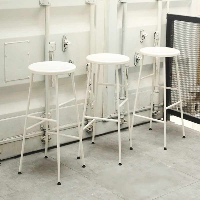 Industrial Iron Backless Barstool Simple Indoor Tall Stool with Square Seat 1 Piece Clearhalo 'Bar Furniture' 'Bar Stools' 'bar_stools' 'furn' 'furn_bar_stools' 'Furniture' 'furniture_bar_stools' 'Kitchen & Dining Furniture' 1200x1200_b6fef429-2899-4e77-a5ce-ee9f240b14d8