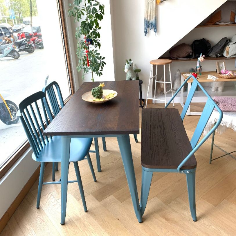 Solid Wood Industrial Dining Table Brown 4 Legs Table for Dinning Room Clearhalo ' dining_table' 'Dining Tables & Seating' 'Dining Tables' 'furn' 'furn_dining_table' 'Furniture' 'furniture_dining_table' 'Kitchen & Dining Furniture' 'kitchen&dining_furn' 'kitchen' 'kitchen_dining_table' 1200x1200_b6ff5a11-7227-47f0-a002-47b16acafbc9