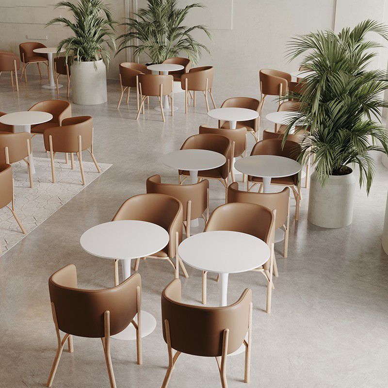 キッチン用のモダンな丸いダイニングテーブルセット1/3ピースダイニングセット